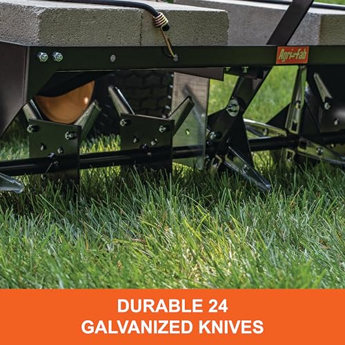 40" Agri-Fab Tow Behind Lawn Plug Aerator with Universal Hitch; Designed to Pull Behind Lawn & Garden Tractors