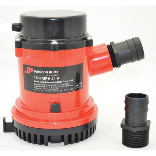 Heavy Duty Johnson Pump 16084-00 Bilge Pump, 1600 GPH - 24 Volt