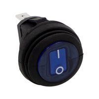 HEISE Illuminated Rocker Switch - Blue Round - 5-Pack