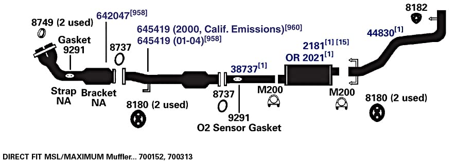 Exhaust Bracket AP Exhaust Products 8182