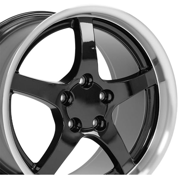 CV05-D17095-5475-54BM OE Wheels LLC Black Wheel with Machined Lip Painted (17 x 9.5 inches /5 x 120