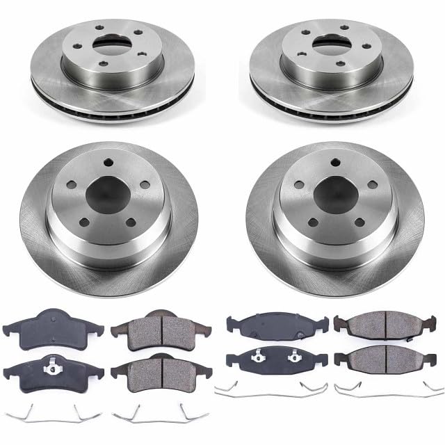 POWERSTOP Autospecialty KOE2148 Front and Rear Replacement Brake Kit-OE Brake Rotors & Ceramic Brake Pads For Jeep Grand Cherokee 1999-2002 [Model Specific]