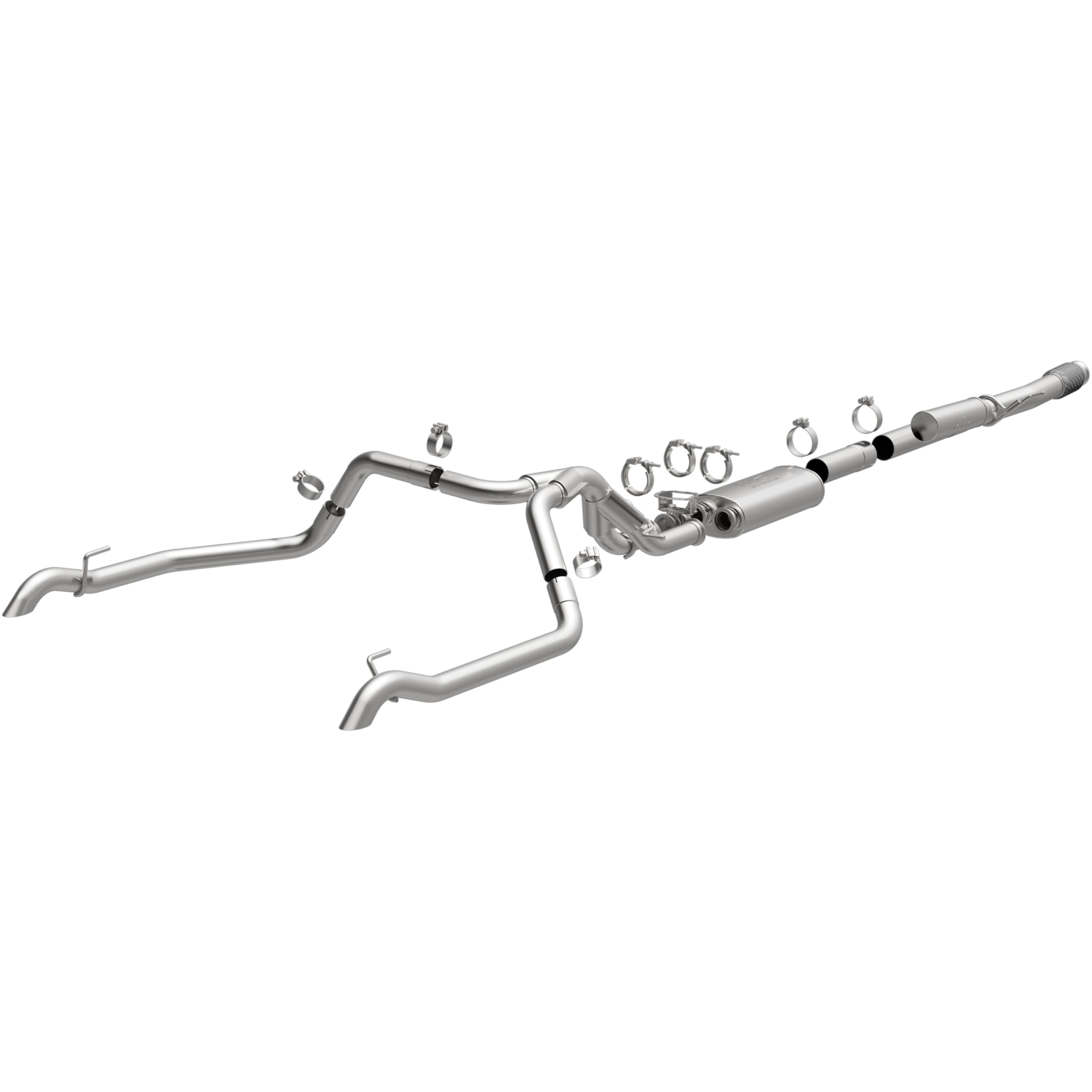 Performance Exhaust System MagnaFlow Kit 19703: Cat-Back, Overland Series, Compatible With 2024-2025 Chevrolet Silverado 1500 6.2L, 2024-2025 GMC Sierra 1500 6.2L, Dual Split Rear Exit