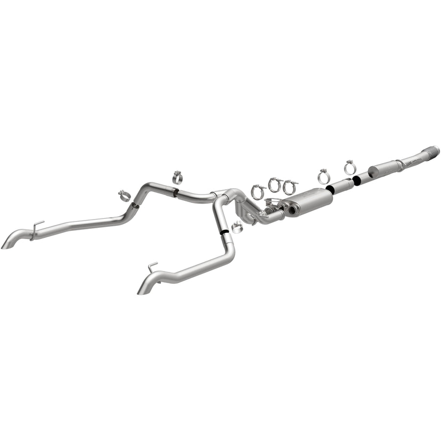 Performance Exhaust System MagnaFlow Kit 19703: Cat-Back, Overland Series, Compatible With 2024-2025 Chevrolet Silverado 1500 6.2L, 2024-2025 GMC Sierra 1500 6.2L, Dual Split Rear Exit