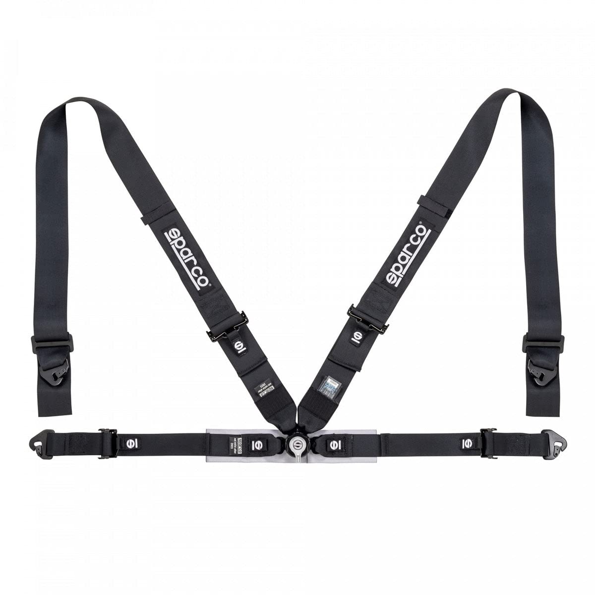 FIA Sparco 4-Point Harness Set 04716M1NR (Color: Black)
