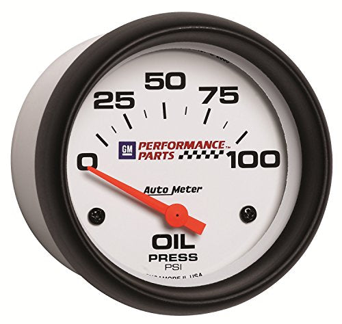 GM Performance Parts Auto Meter 5827-00407 2-5/8" 0-100 PSI Electric Oil Pressure Gauge