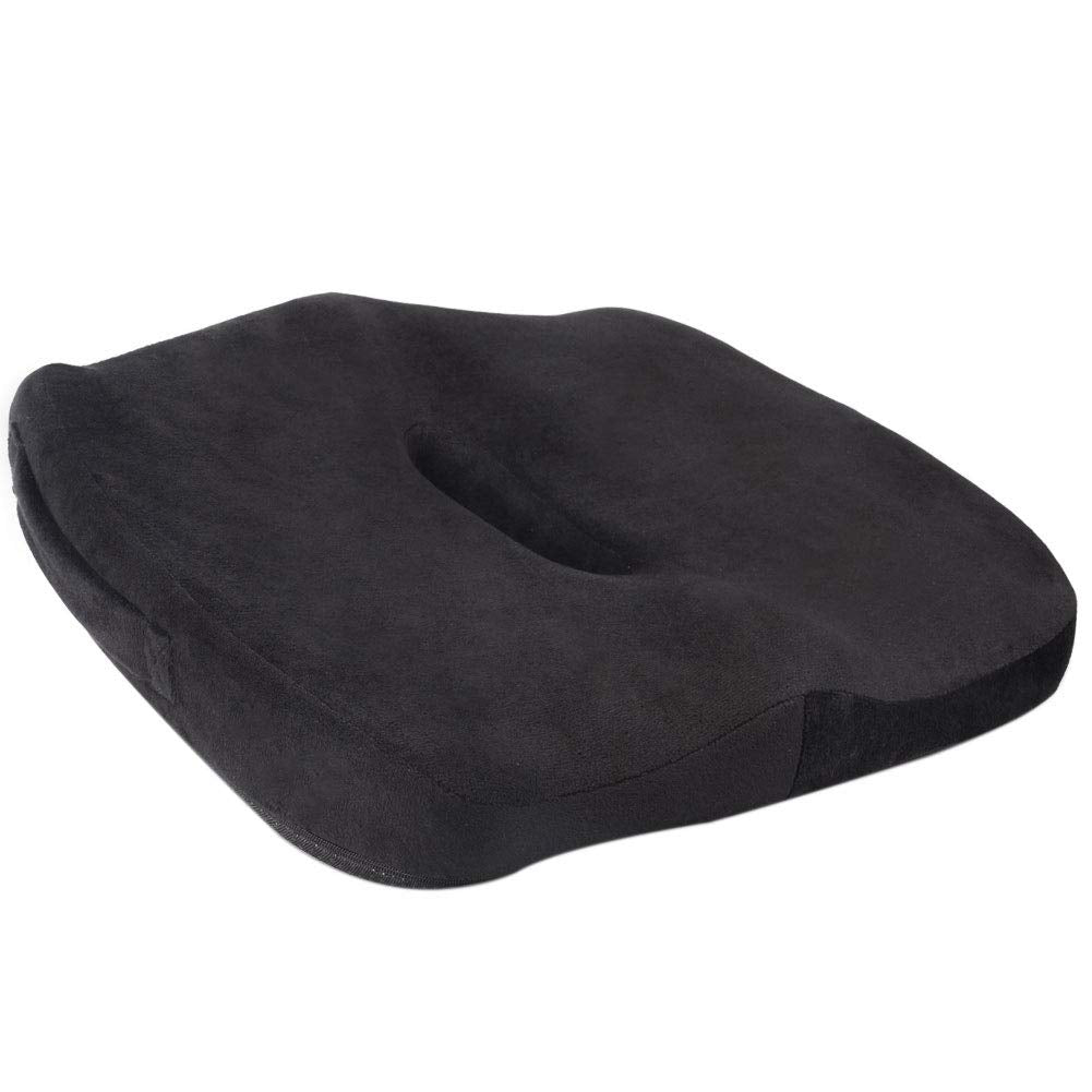 Comfortable Ganquer Seat Memory Foam Hollowed Out Office Chair Pain Relief Home Anti Slip Soft Breathable Portable Slow Rebound Ergonomic Removable Pad(2)