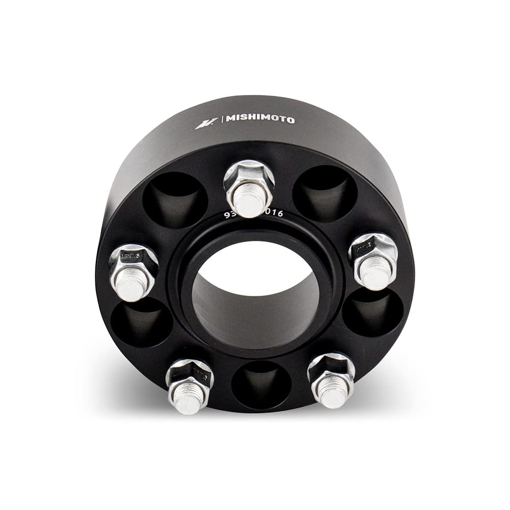 Mishimoto 5x114.3 Wheel Spacers, 60.1 Center Bore, M12x1.5, 50mm Thick, Black