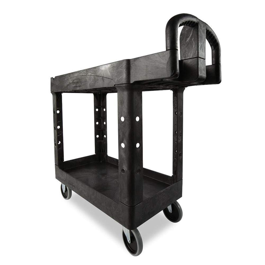 Utility RUBBERMAID Cart #500 2 Shelf Blk HD, 1 EA