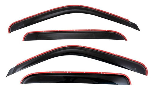 Window Vents Fits 2004-2006 Chevrolet Silverado 1500 Set of 4 Low Profile in-Channel Smoke Acrylic Rainguards Snap-in Installation TrailFX 4355IC