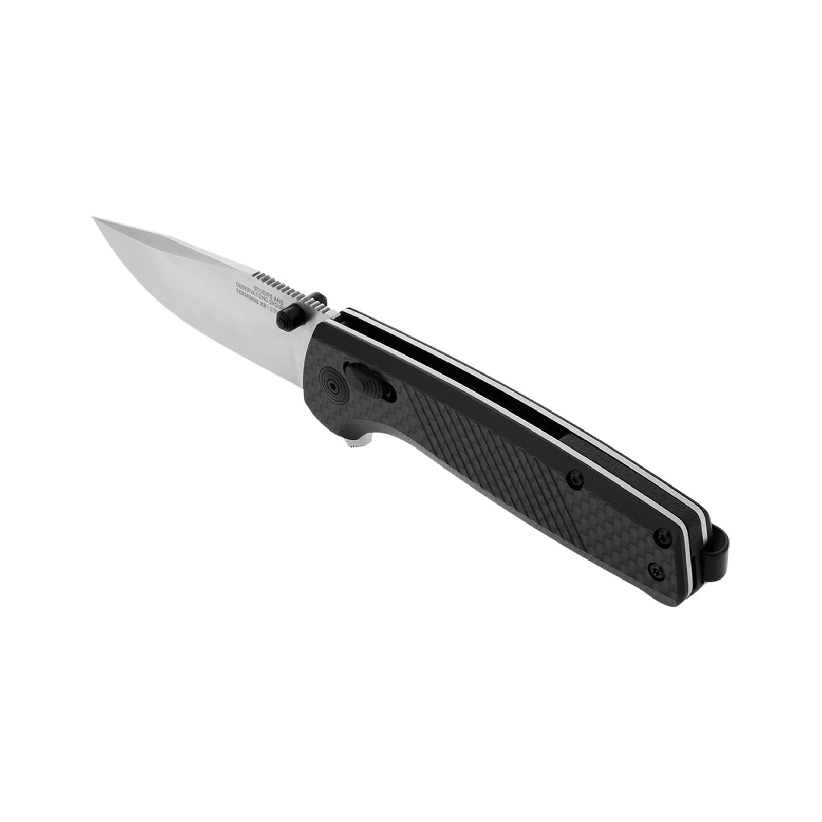 SOG Ergonomic Terminus XR Balanced Lightweight Ambidextrous Folding Knife| G10 Carbon Fiber Handle | S35VN Steel Blade