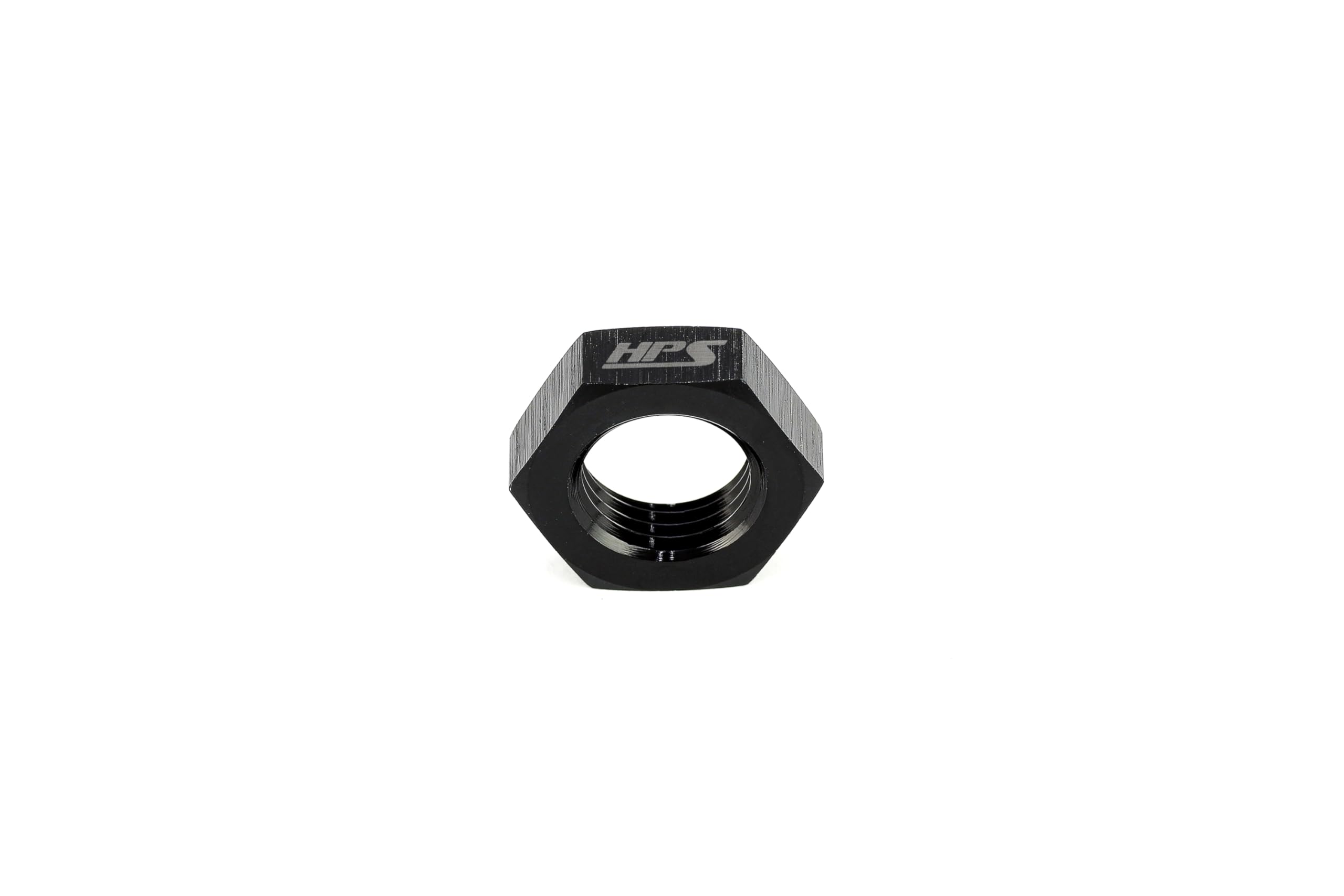 AN924-10 HPS AN Female Bulkhead Fitting Jam Nut, Aluminum, Size: AN-10, Black