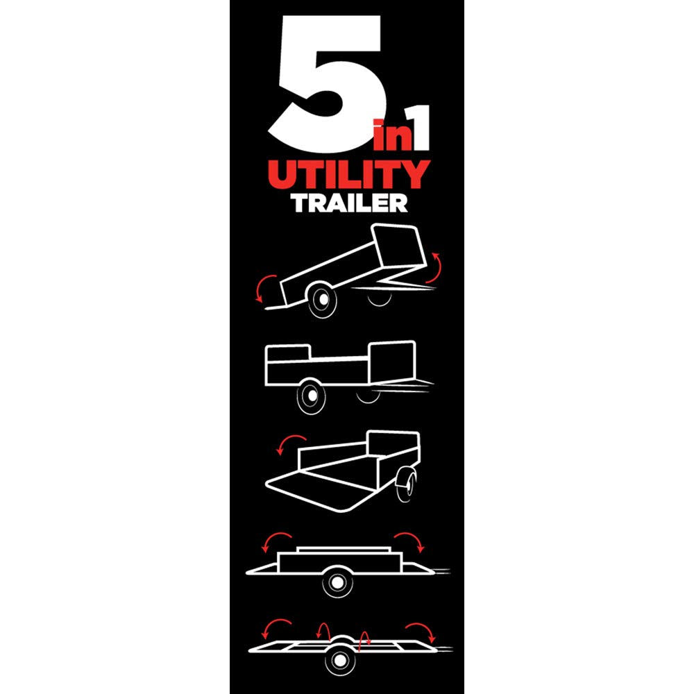 Utility Trailer DK2 4.5 x 7.5 Drive-Up Gate, Load Capacity 1639 lb, Deck Length 7.5 ft, Deck Width 4.5 ft, Model# MMT5X7-DUG
