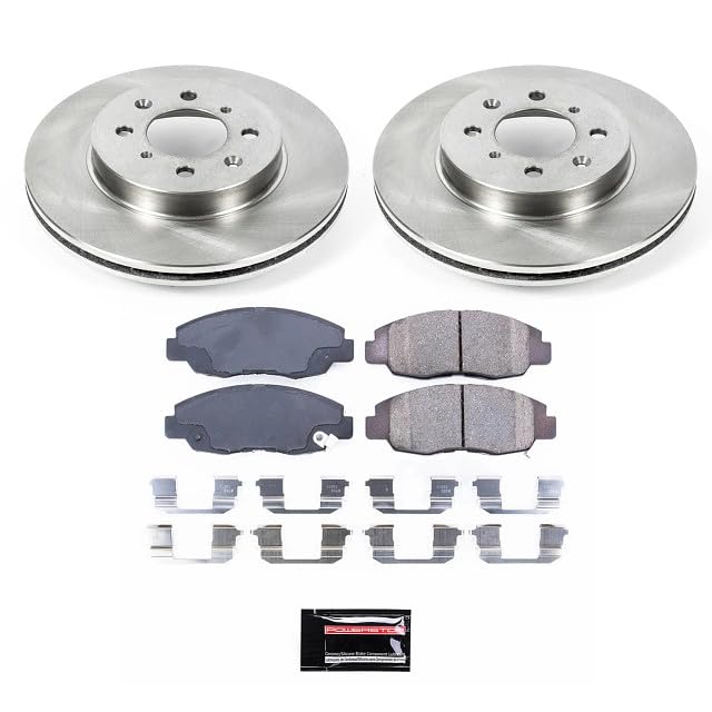 POWERSTOP Front KOE690 Replacement Brake Pad and Rotor Kit For 1996-2005 Honda Civic | 2010-2014 Honda Insight [Application Specific]
