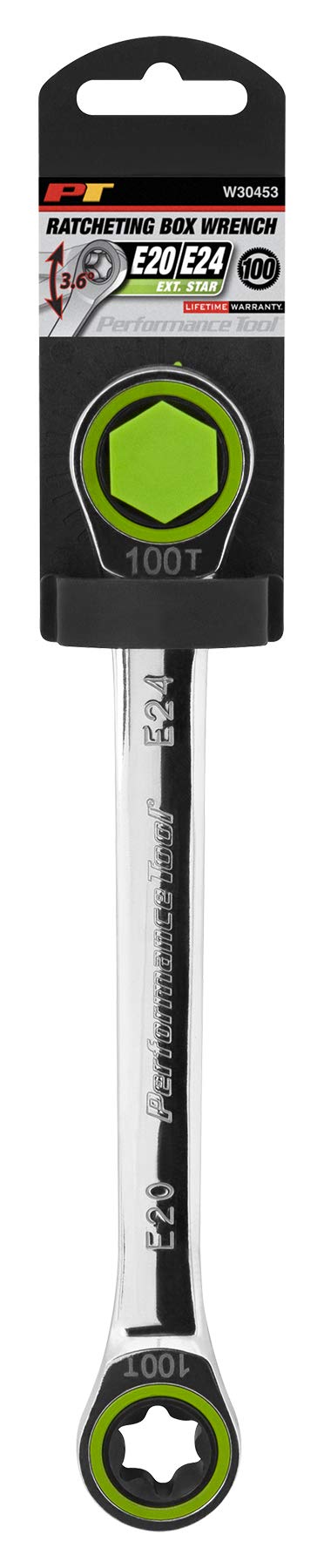 1/2-Inch Drive Performance Tool W30453 100-Tooth Quick Release Ratchet with E20 and E24 External Star Sizes for Tight Spaces and Corrosion Resistance