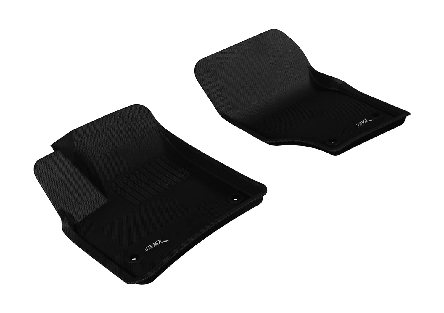 Kagu Floor Mat (Black) 3D MAXpider for 2003-2010 Porsche/Volkswagen Cayenne/Touareg - 1ST Row