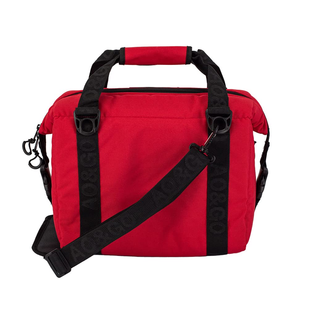 AO12RD AO Coolers 12 Pack Canvas Soft Cooler Bag, 12 Pack CANVAS RED Soft Cooler Bag, Outdoor
