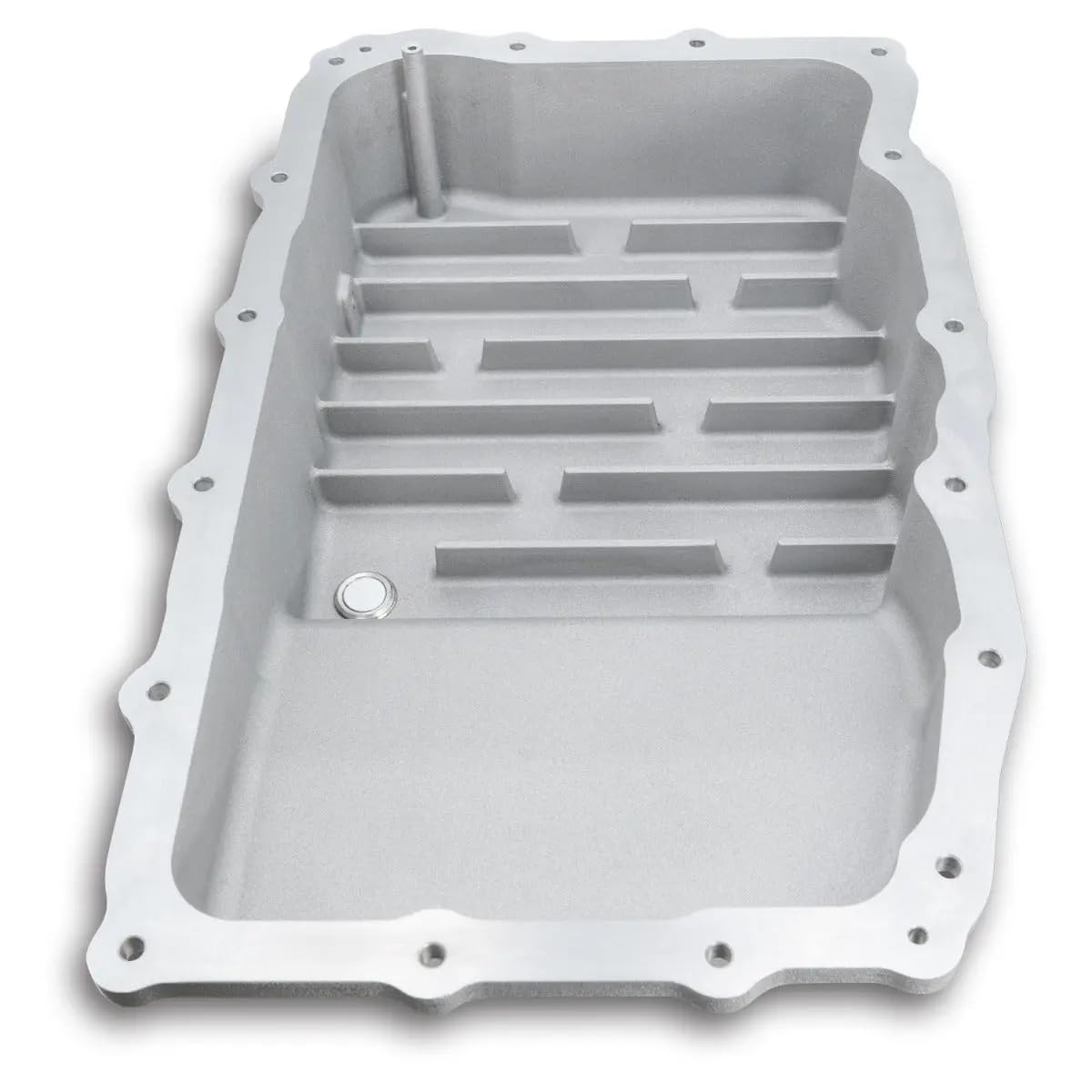 Heavy Duty PPE Cast Aluminum Deep Transmission Pan (BRUSHED) 128051210 Compatible for 2018+ GM Tahoe/Suburban/Yukon/Escalade with Allison 10L80 Transmission