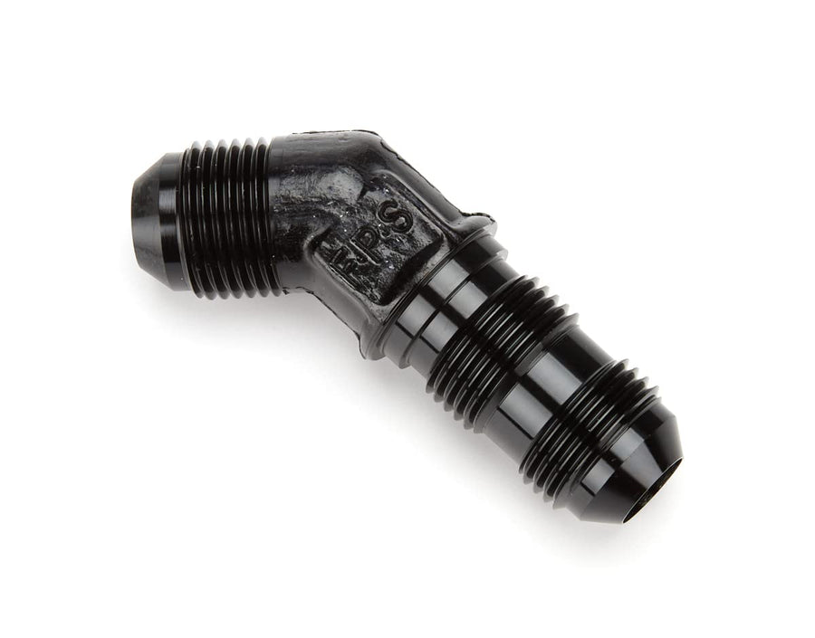45-Degree Fragola 8an Bulkhead Fitting - Black
