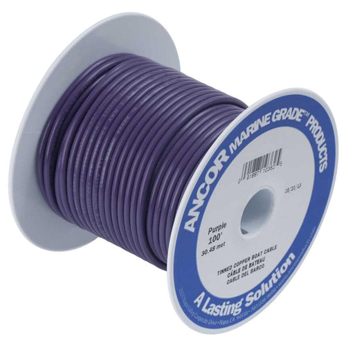 104710 Ancor Tinned Copper Wire, 14 AWG (2mm2), Purple - 100ft