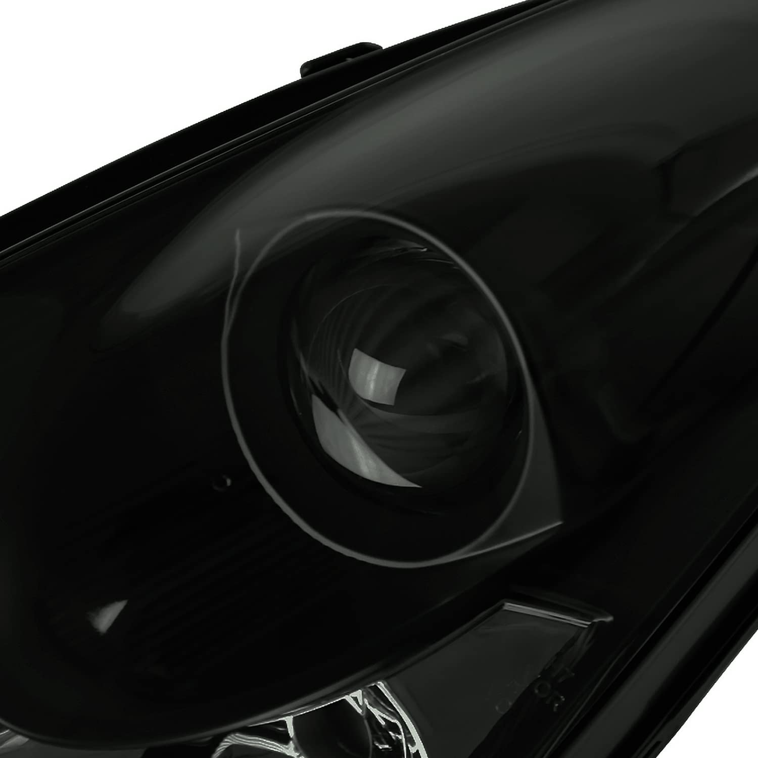 Black Smoke Projector Headlights SPEC-D TUNING Compatible with 2000-2005 Toyota Celica, Left + Right Pair Headlamps Assembly
