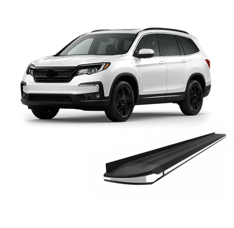 Black Aluminum Black Horse Exceed Running Boards Compatible with 16-25 Pilot / 19-25 Passport / 17-25 Ridgeline