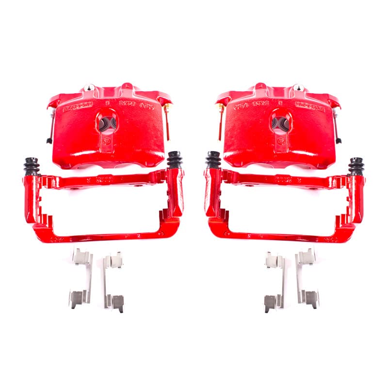 Power Stop Rear S4940 Pair of Calipers High-Temp Red Powder Coated For Escalade Avalanche 1500 Express 1500 Silverado Suburban 1500 Tahoe Savana 1500 Sierra Yukon Yukon XL 1500 [Model Specific]