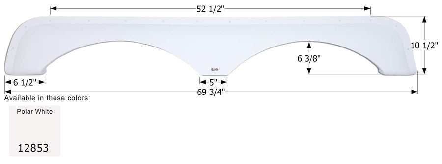 Fender Skirt ICON, Tandem, Skyline, FS2853, Polar White