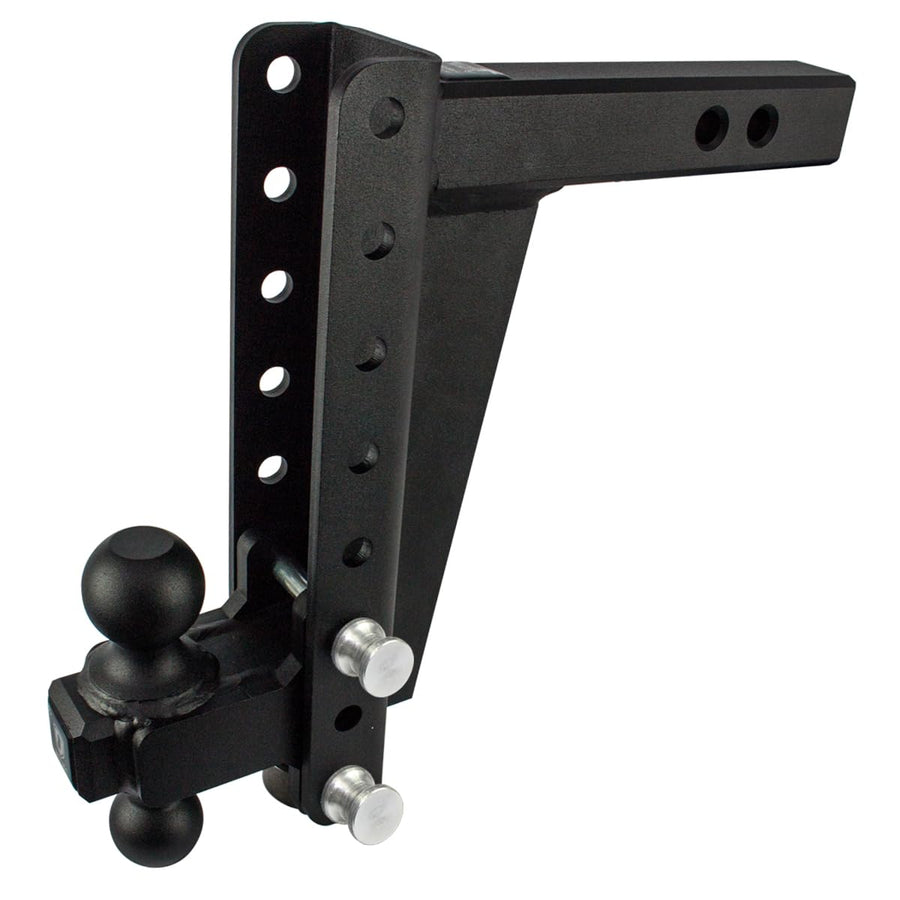 2.0" BulletProof Hitches Adjustable Heavy Duty Trailer Hitch (22,000 lb. Rating) - 10" Drop/Rise Trailer Hitch with 2" & 2-5/16" Dual Ball - Powder Coat, Solid Steel, Corrosion-Resistant