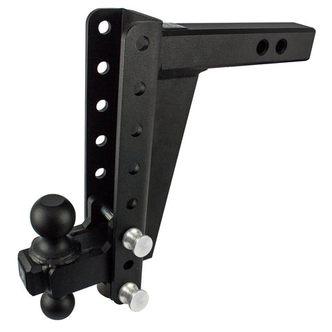 2.0" BulletProof Hitches Adjustable Heavy Duty Trailer Hitch (22,000 lb. Rating) - 10" Drop/Rise Trailer Hitch with 2" & 2-5/16" Dual Ball - Powder Coat, Solid Steel, Corrosion-Resistant