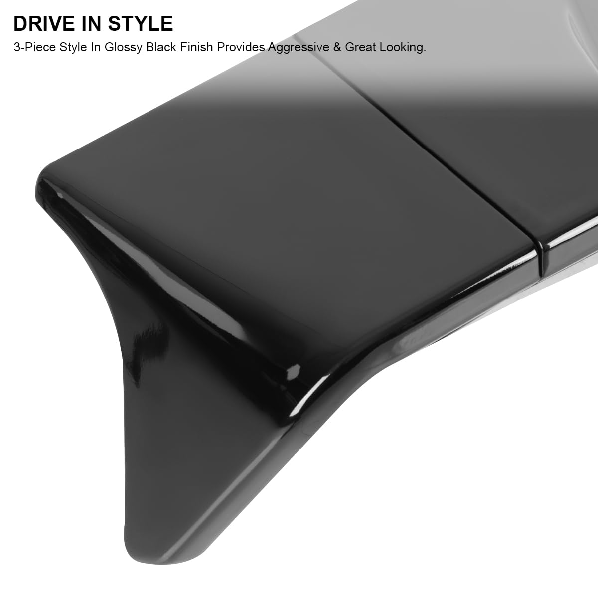 Glossy Black ABS Cab Roof Spoiler Spec-D Tuning for 2019-2021 Dodge Ram 1500 Models