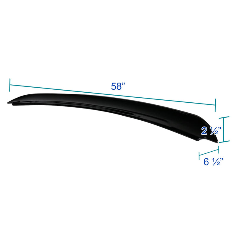Track Pack Style Glossy Black Spec-D Tuning ABS Rear Trunk Spoiler Compatible with 2015-2022 Ford Mustang GT Models