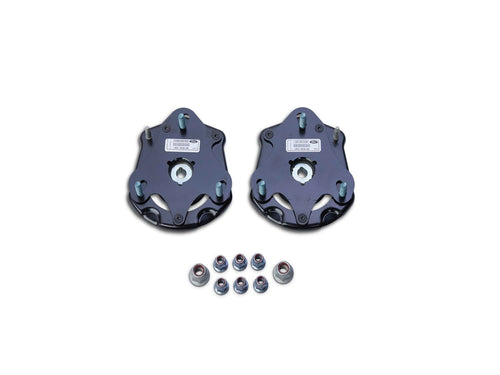 Adjustable Ford Strut Mount, Rubber / Steel, Black, Pair, Ford Mustang 2015-25