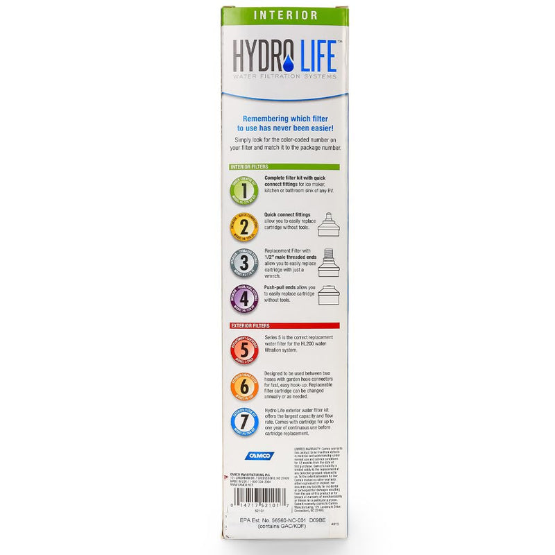 HL-170 QC Hydro Life 52101 Under Counter Replacement Filter , White