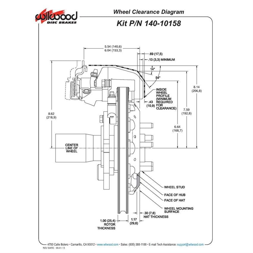 Red CPB Rear Kit, 12.88"