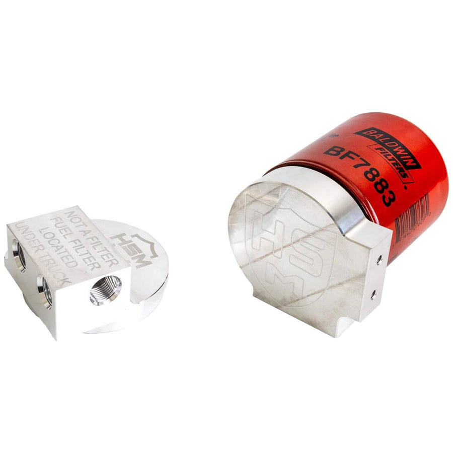 Upper Fuel Filter Relocation Kit HS Motorsports Compatible With 2016 Ford Power Stroke (121012)