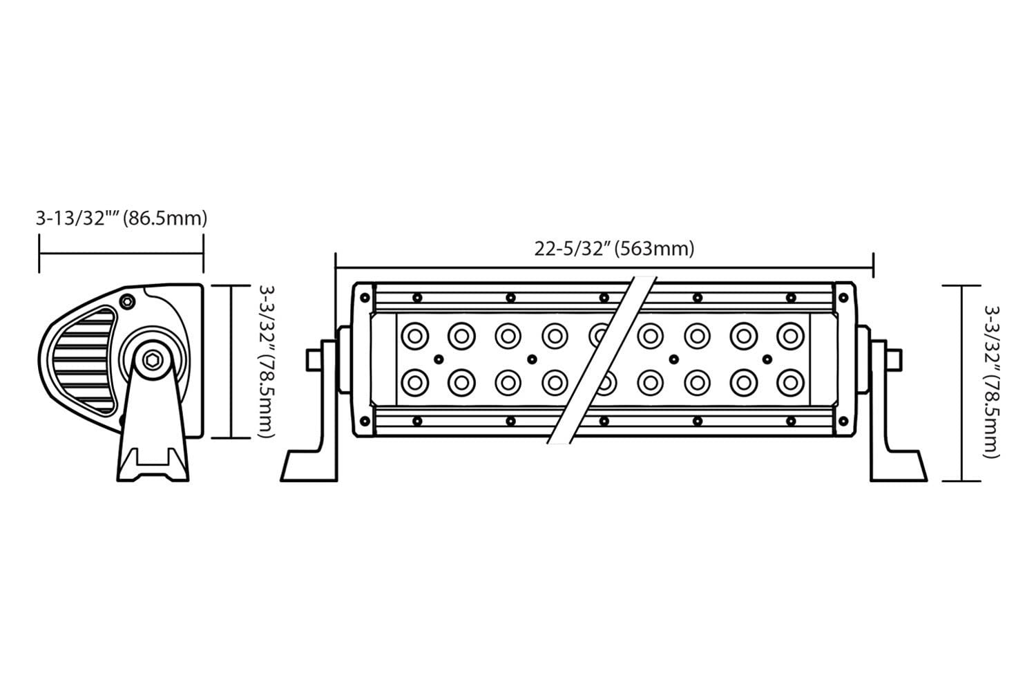 20" Dual Row LED Light Bar Kit in Combo Beam Piaa 26-06120 QUAD SERIES