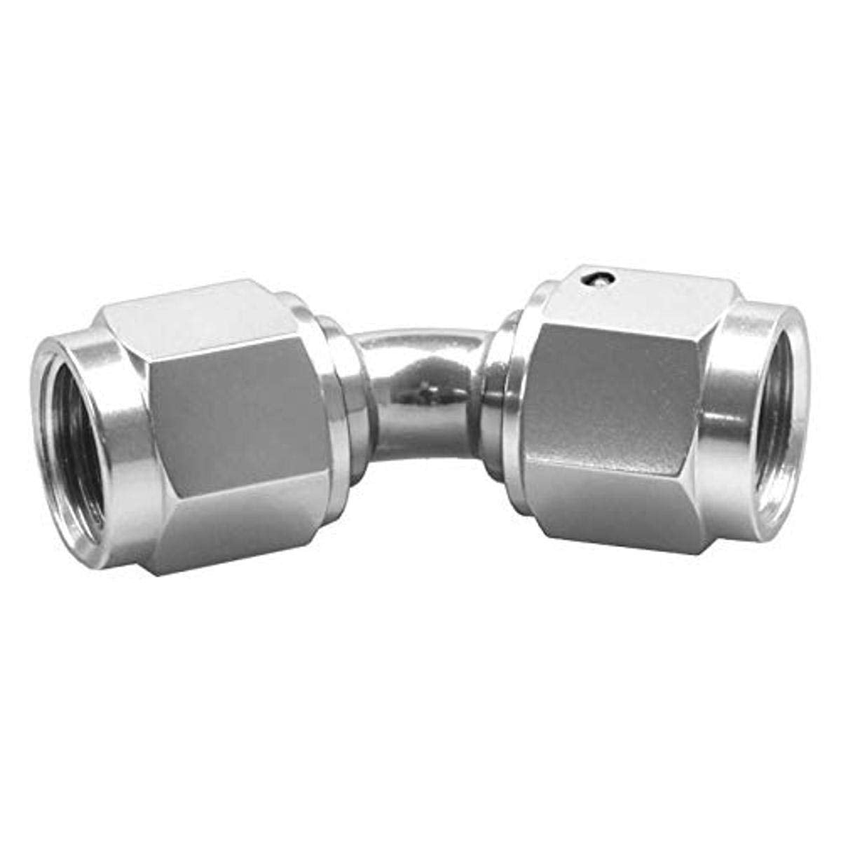 8145-06-5-06 Red Horse Performance Female To Female AN/JIC Flare Swivel Coupling -45 Degree - Clear