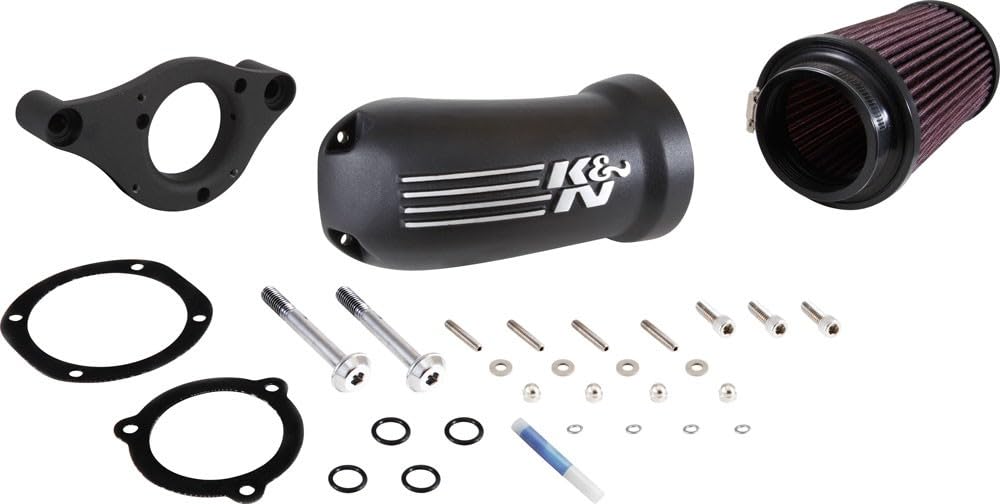 Cold Air Intake System K&N: High-Flow Air Filter, Increase Performance & Acceleration: Compatible with 2017-2021 Harley Davidson: (See Product Description for Selected Models) 57-1139