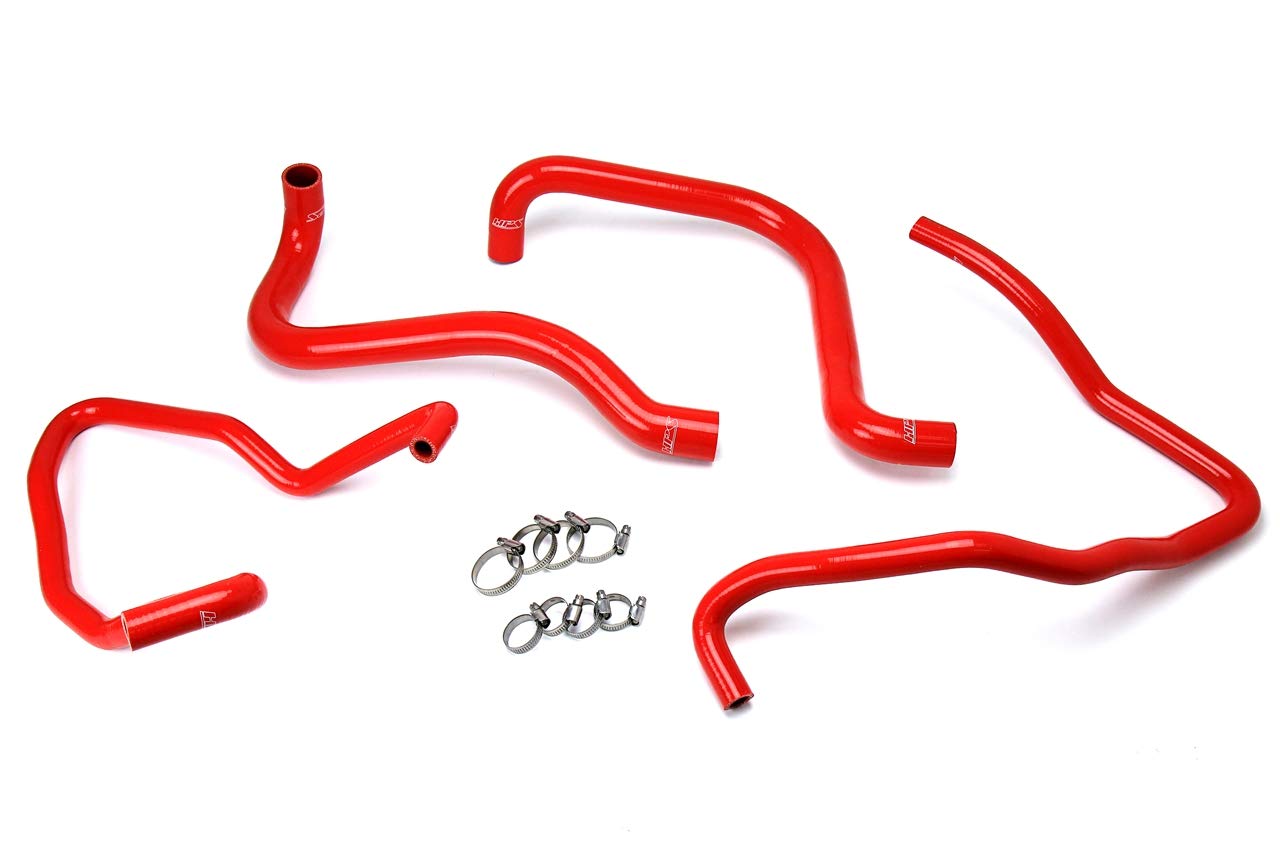 Red Silicone Radiator and Heater Coolant Hose Kit HPS 57-1589-RED