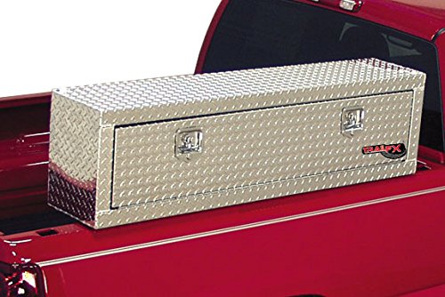 Top Mount TrailFX Truck Bed Tool Box 2 Door Polished 16-Gauge Diamond Tread Aluminum 9.4 Cubic Foot Capacity 72" Length 13-1/4" Width 17" Height Bright Finish 170721