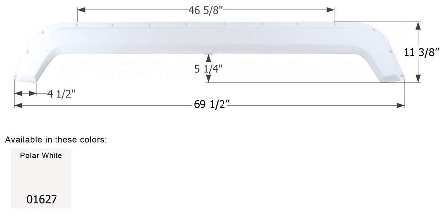 Polar White ICON (01627) 69.63" x 11.5" Fender Skirt