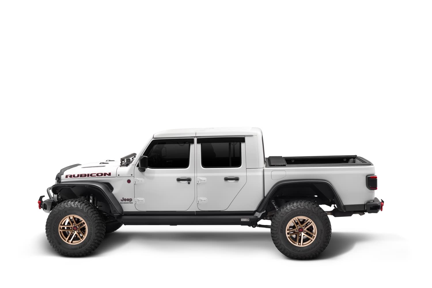 Rugged Ridge Retractable Armis Tonneau Cover w/ Max Track for Jeep Gladiator JT | Weather Resistant, Full Bed Access | 13550.35 | Fits 2020-2025 Jeep Gladiator JT w/ Trail Rails