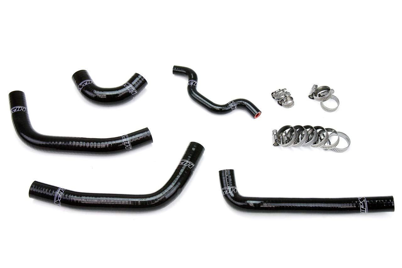 Black HPS 57-1240-BLK Silicone Radiator Coolant Hose Kit
