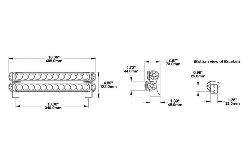 LED Light Bars J.W. SPEAKER, Model TS1000