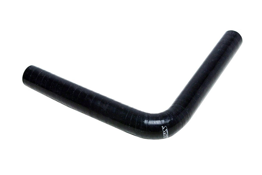 HPS Silicone High Temperature 4-ply Reinforced 90 degree Elbow Coupler Hose HTSEC90-038-BLK, 100 PSI Maximum Pressure, 4" Leg Length on each side, 3/8" ID, Black