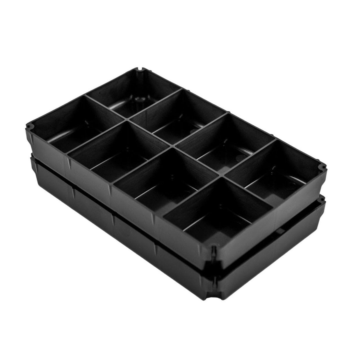 TracPak YakAttack Tray 1x3 – Half Depth 2-Pack | Floating Storage Trays for TracPak Stackable Box | 3-Compartment Inserts with Stacking Tabs | Kayak Tackle & Tool Organization | Made in USA