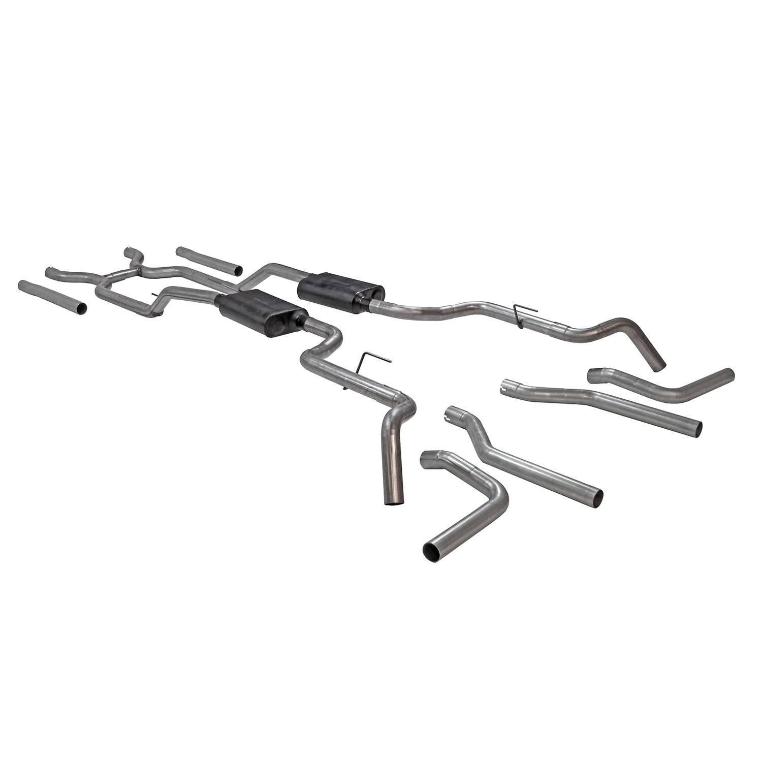 American Thunder Flowmaster 817937 Crossmember-Back Exhaust 2.5" 409 Stainless Dual Exit