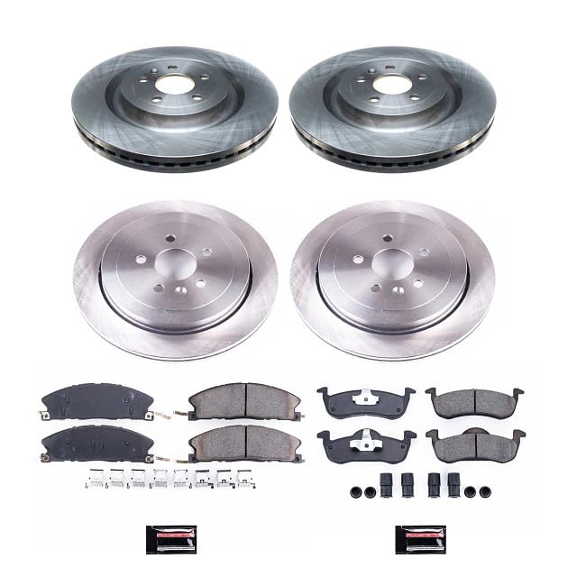 Power Stop KOE6804 Front and Rear Replacement Brake Kit-OE Brake Rotors & Ceramic Brake Pads For Lincoln MKT 2013-2019 [Model Specific]