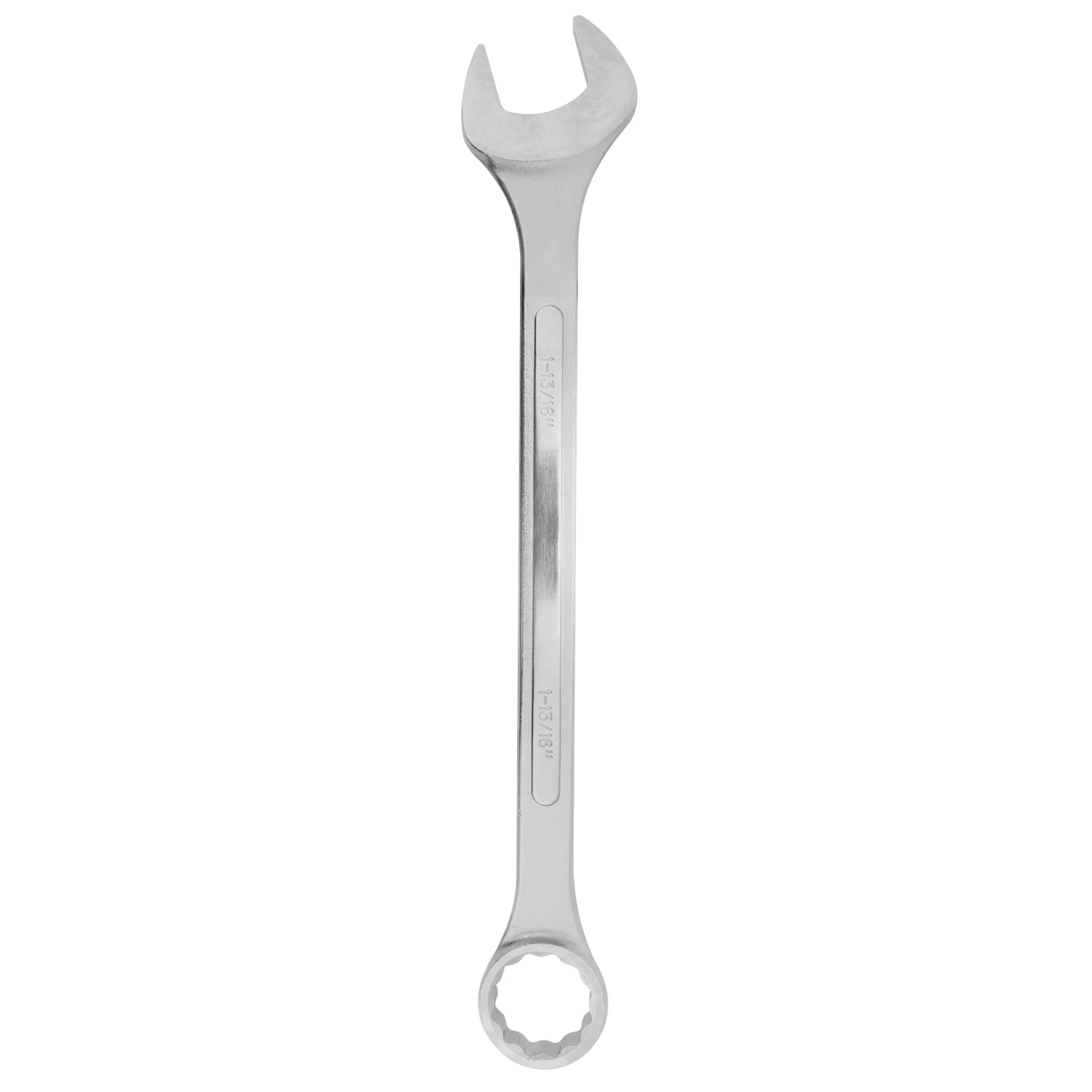 W379B Performance Tool 1-13/16 inch Jumbo Combination Wrench, Drop-Forged Chrome Alloy Steel, Satin Chrome Finish, Rounded Box End